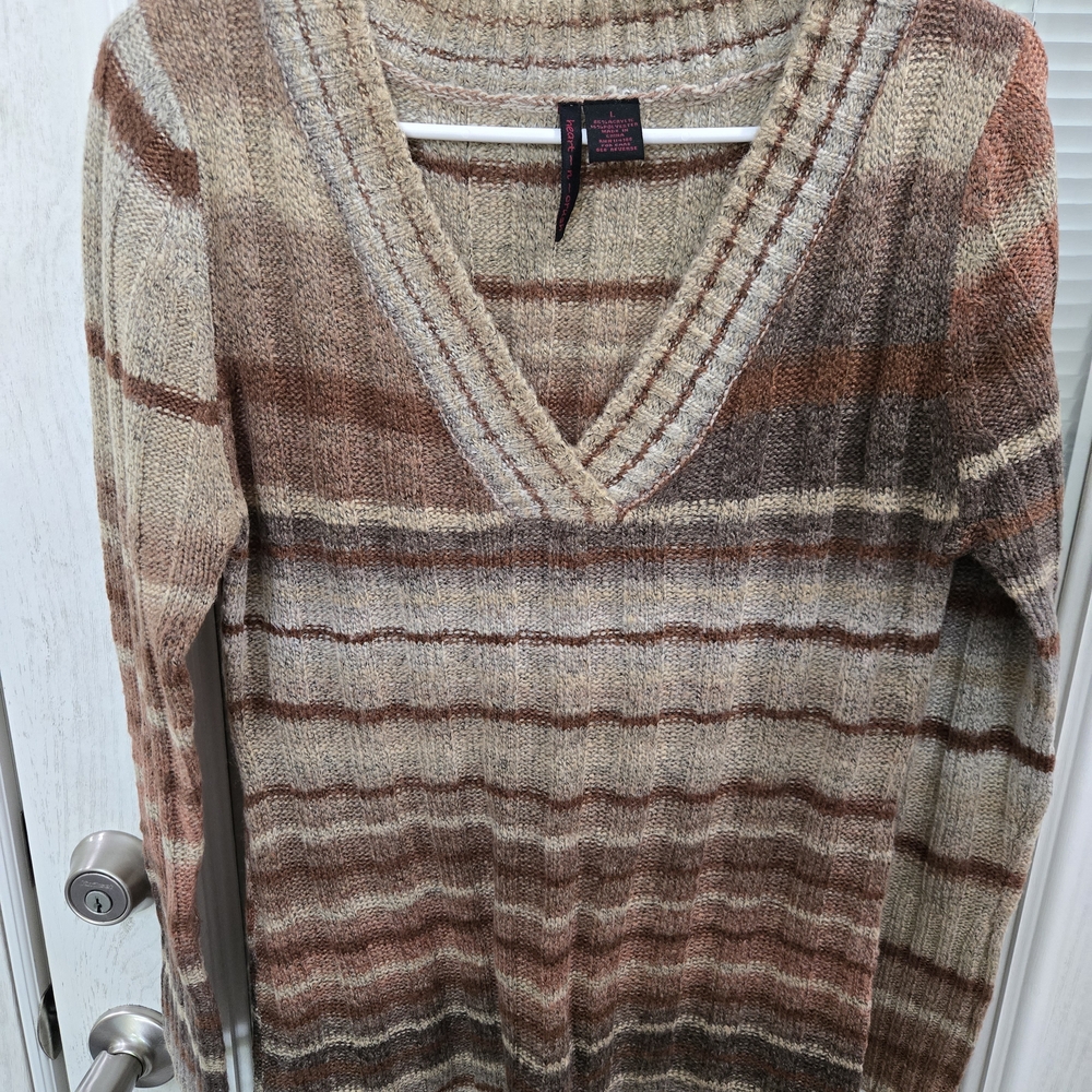 Striped V-Neck Sweater